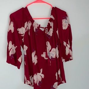 Lucky brand off the shoulder crop top